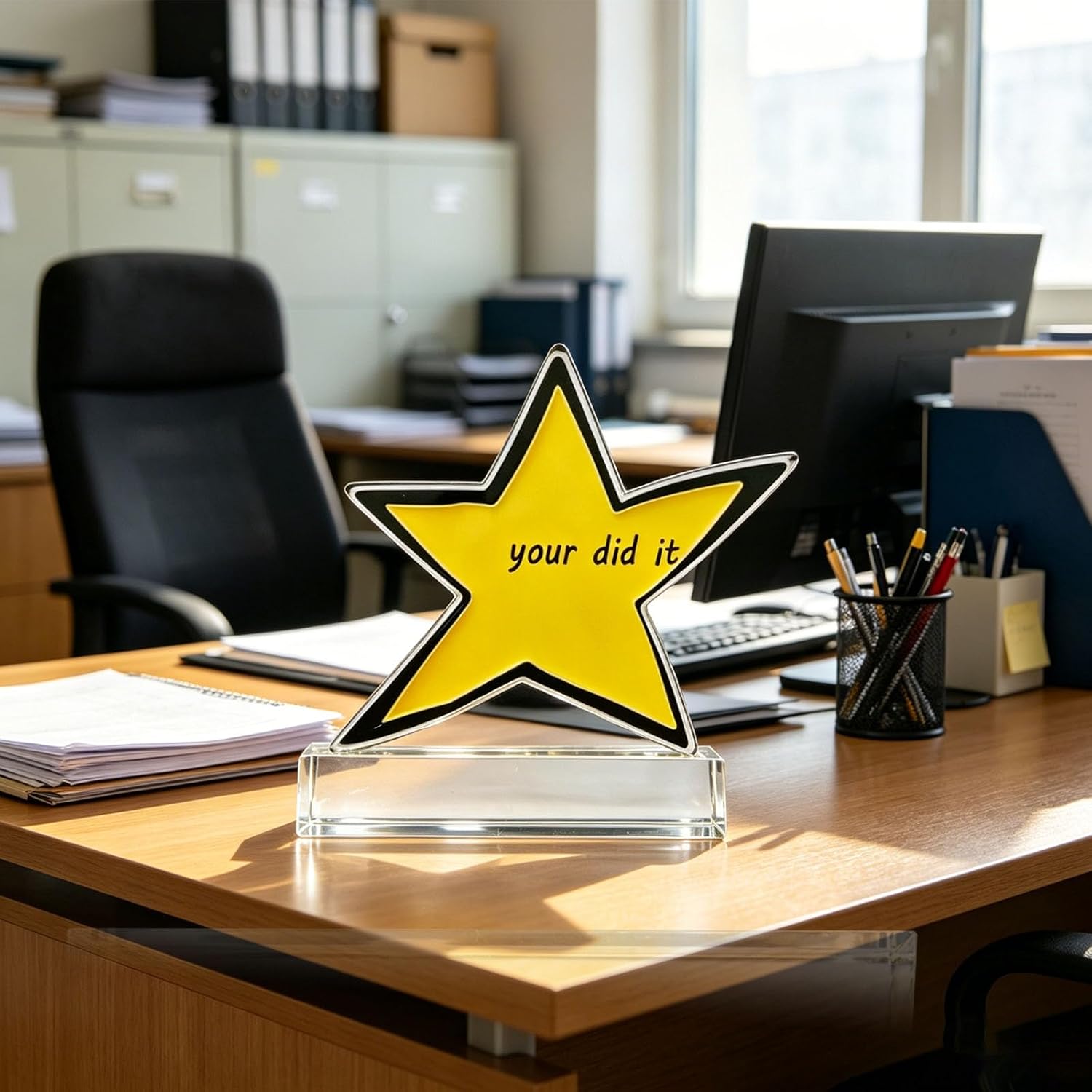 Funny Crowned Star Trophy – You Did It Trophy Meme-Inspired Award, Funny Graduation Gift Gifts for Coworkers Cute Desk Decor Birthday Gift Encouragement Gift Funny Gag Gifts
