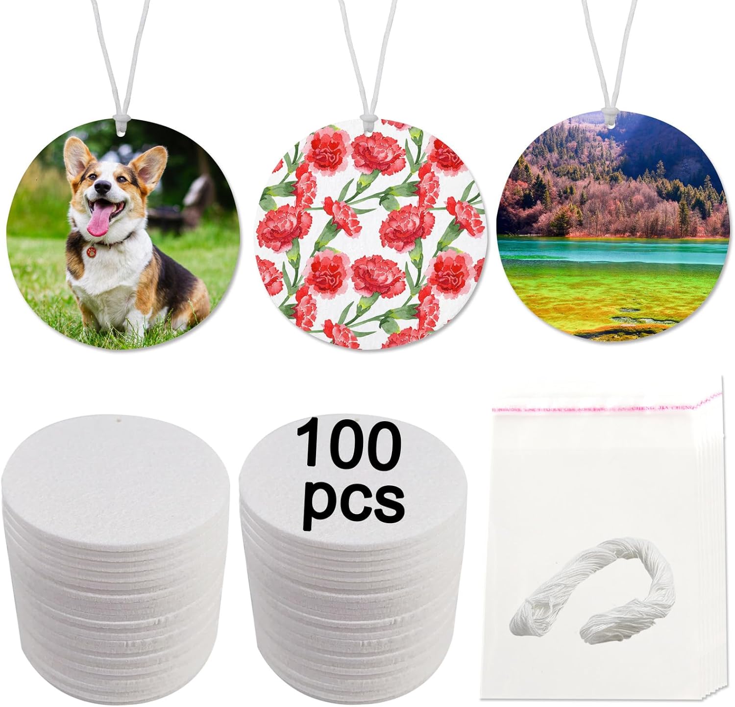 100 pcs sublimation air fresheners blanks Sublimation