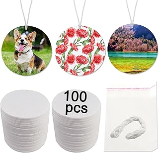 100 pcs sublimation air fresheners blanks Sublimation Blanks Products DIY Air Freshener for Car and Home Hanging Decoration Sublimation car freshener blanks （round）