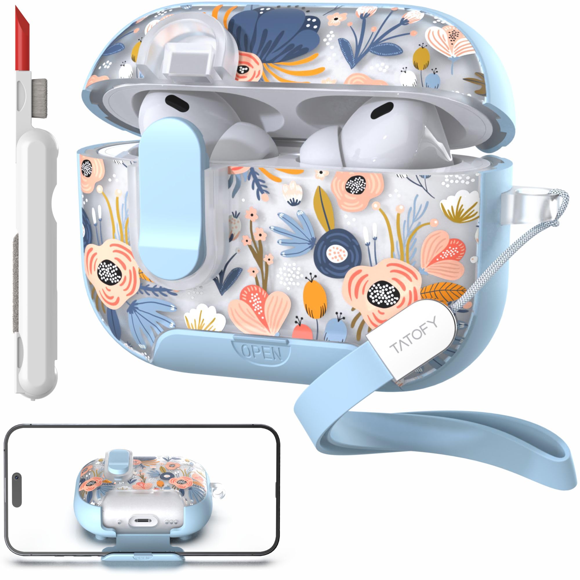Amazon.com: TATOFY for AirPod Pro 3 Case (2025) with Phone Stand