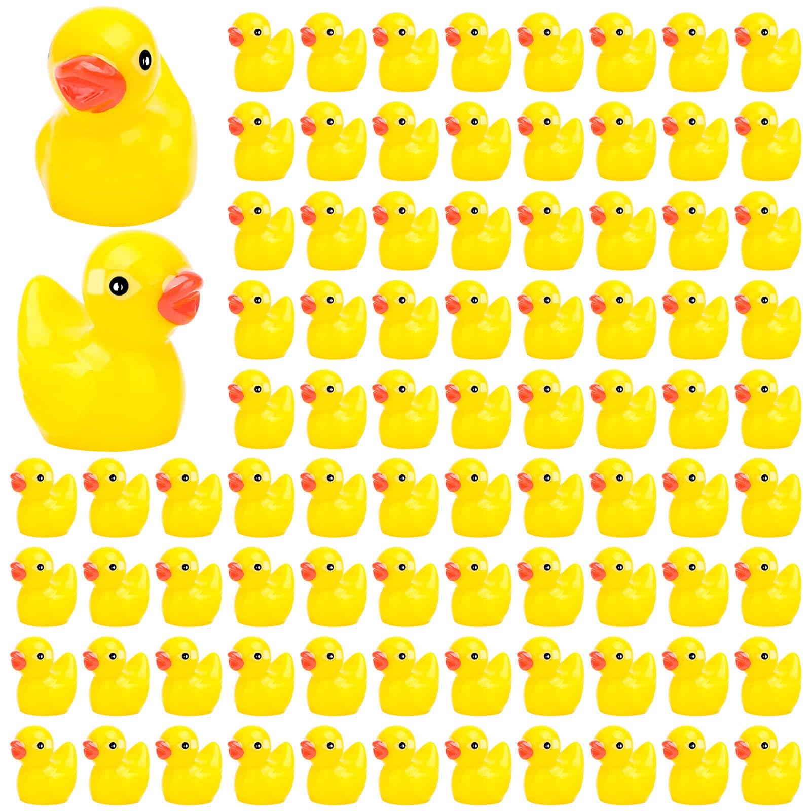 selizo 250PCS Mini Resin Ducks, Tiny Plastic Ducks Little Ducks to Hide, Small Resin Duck Charms Baby Ducks Bulk for Miniature Dollhouse Accessories Micro Garden Landscape