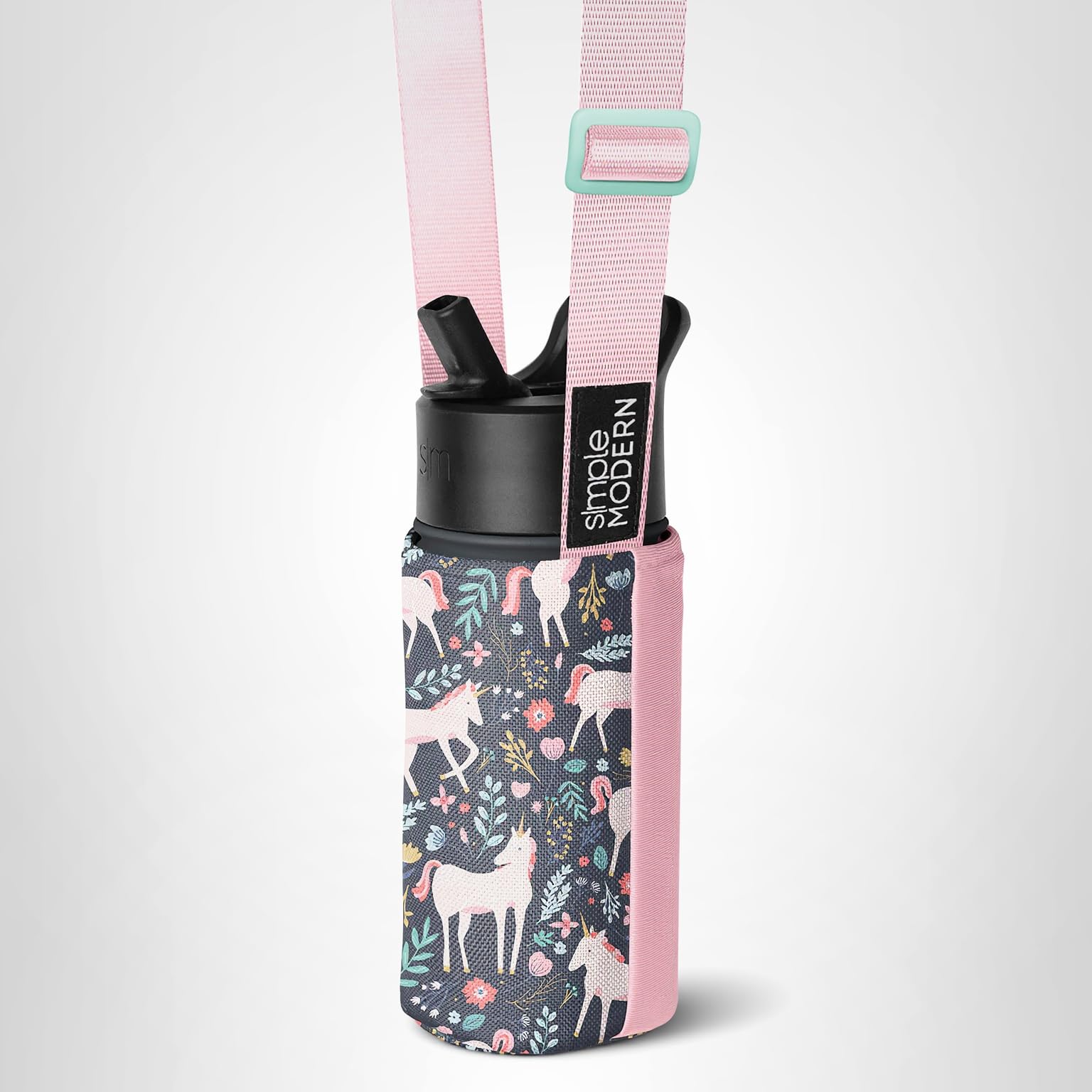 Funny Cat Insulated Water Bottle Carrier Bag With Strap - Neoprene Sling Pouch For 24-32 Oz Bottles