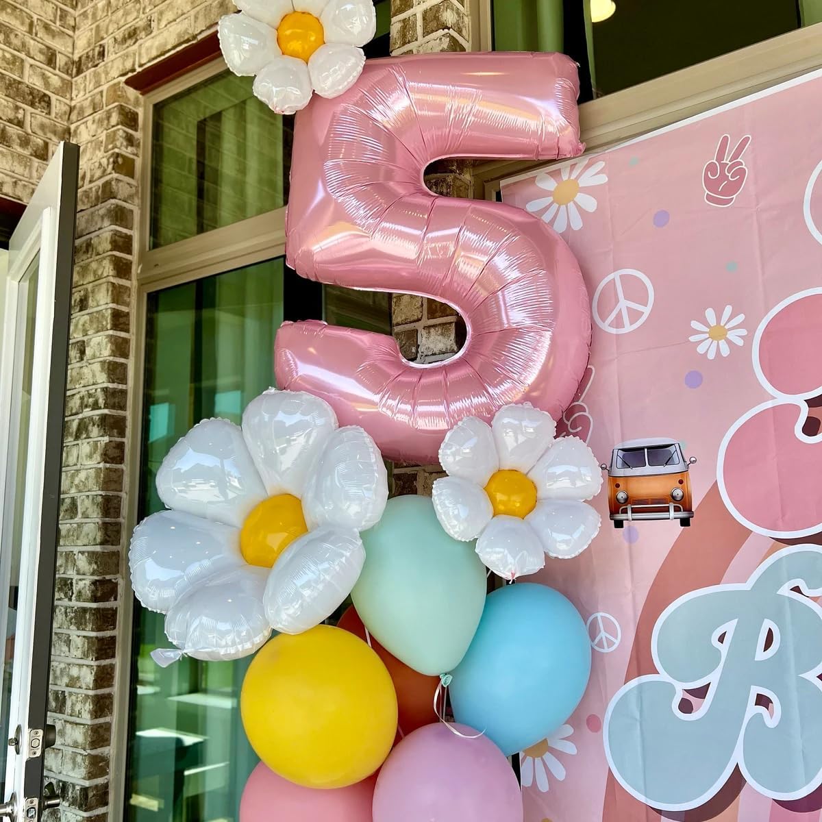 Smlpuame Pastel Pink 5 Balloons, 40 Inch Large Light Pink Foil Number Balloons 0-10, Self-Sealing 5th Birthday Balloon for Girls Women Anniversary Baby Shower Princess Party Decorations Supplies - Image 6