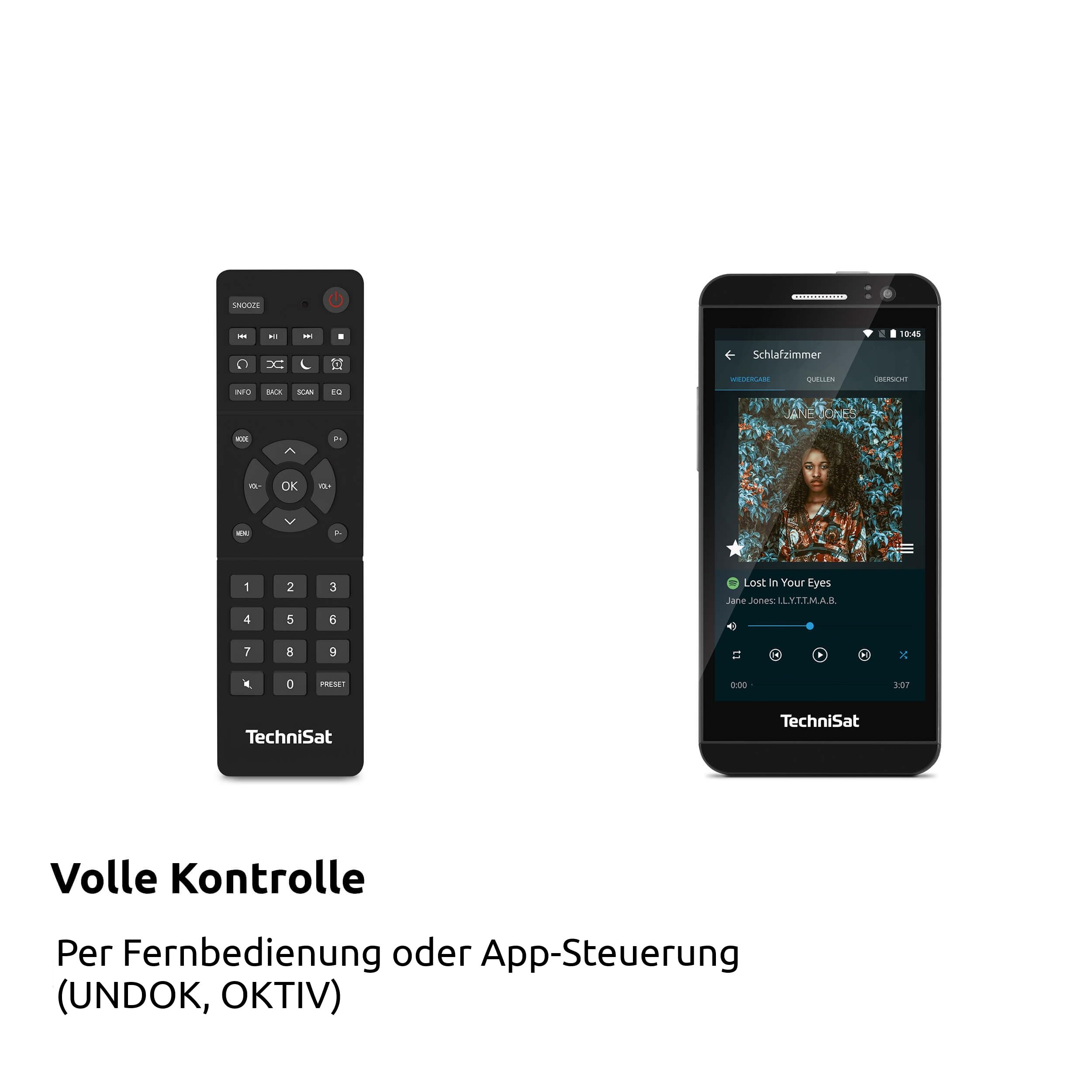 TechniSat VIOLA 710 CD IR - kompakte Hi-Fi-Anlage (Internetradio, DAB+, UKW, CD-Player, Bluetooth, 2x 20 Watt RMS Stereo-Boxen, Kopfhöreranschluss, Wecker, Sleeptimer, Kompaktanlage, Fernbedienung)