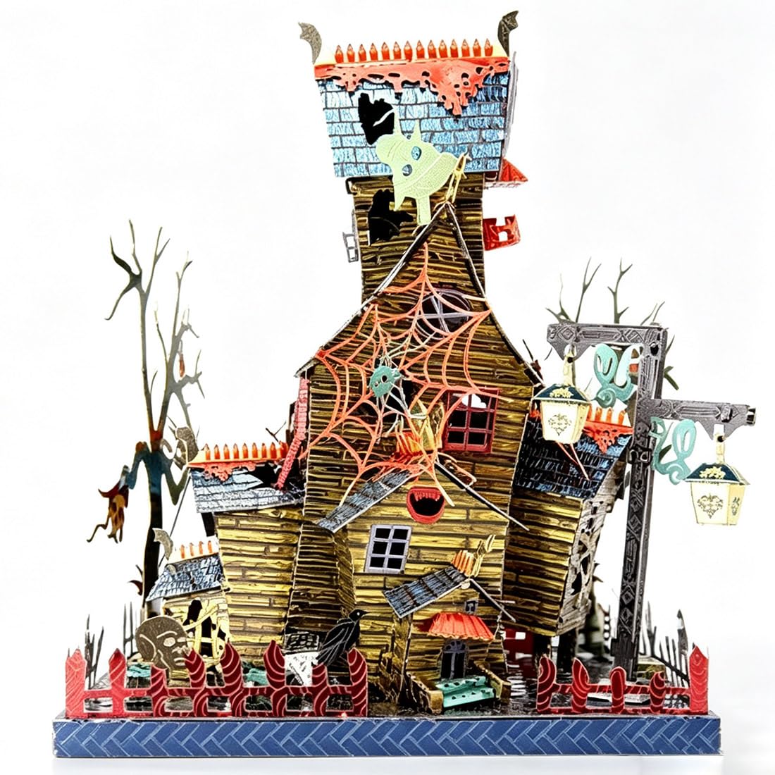 Halloween-Schloss 3D-Metall-Bausatz, Spukhaus-Motiv