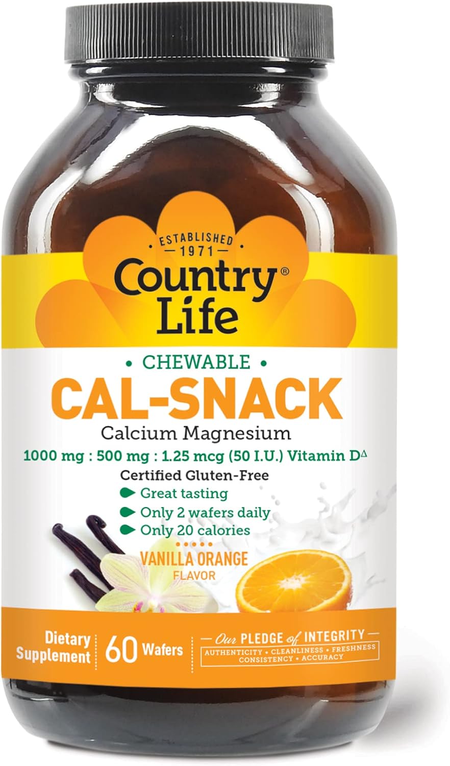 Country Life Cal-Snack, Chewable Calcium, Magnesium with Vitamin D