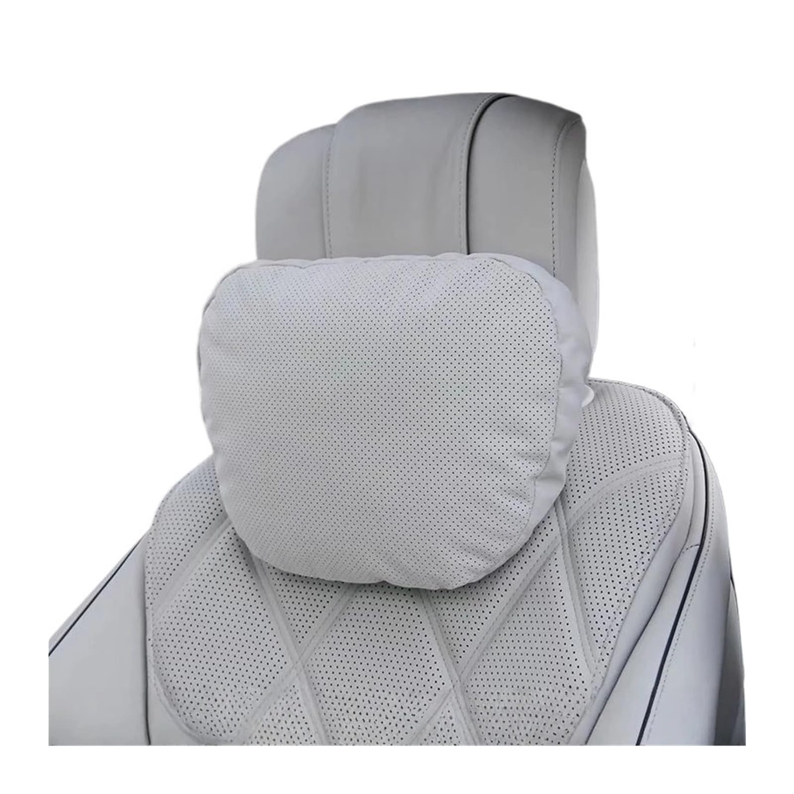 Poggiatesta per seggiolino auto Antistatico, set da 2 pezzi di cuscini per collo in memory foam per auto e cuscini di supporto lombare(Brown-2pcs)
