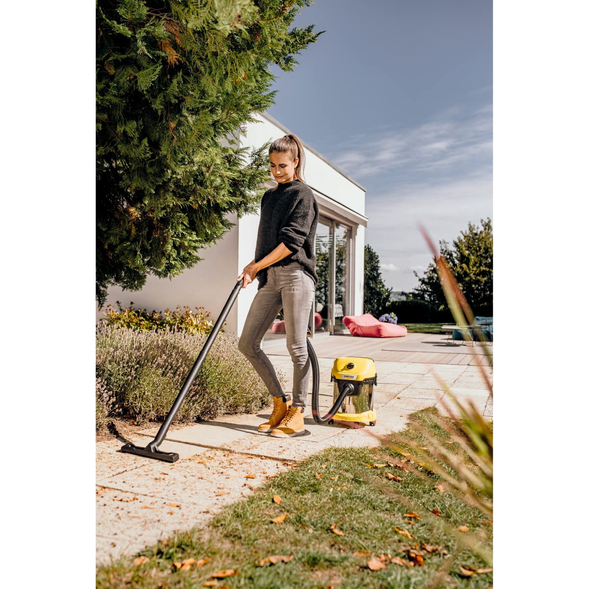 Karcher WD3 S V-17/4/20 odkurzacz na mokro i sucho, pojemnik 17 litrów, uniwersalne czyszczenie domowe, duża siła ssąca, wszechstronne akcesoria, żółty