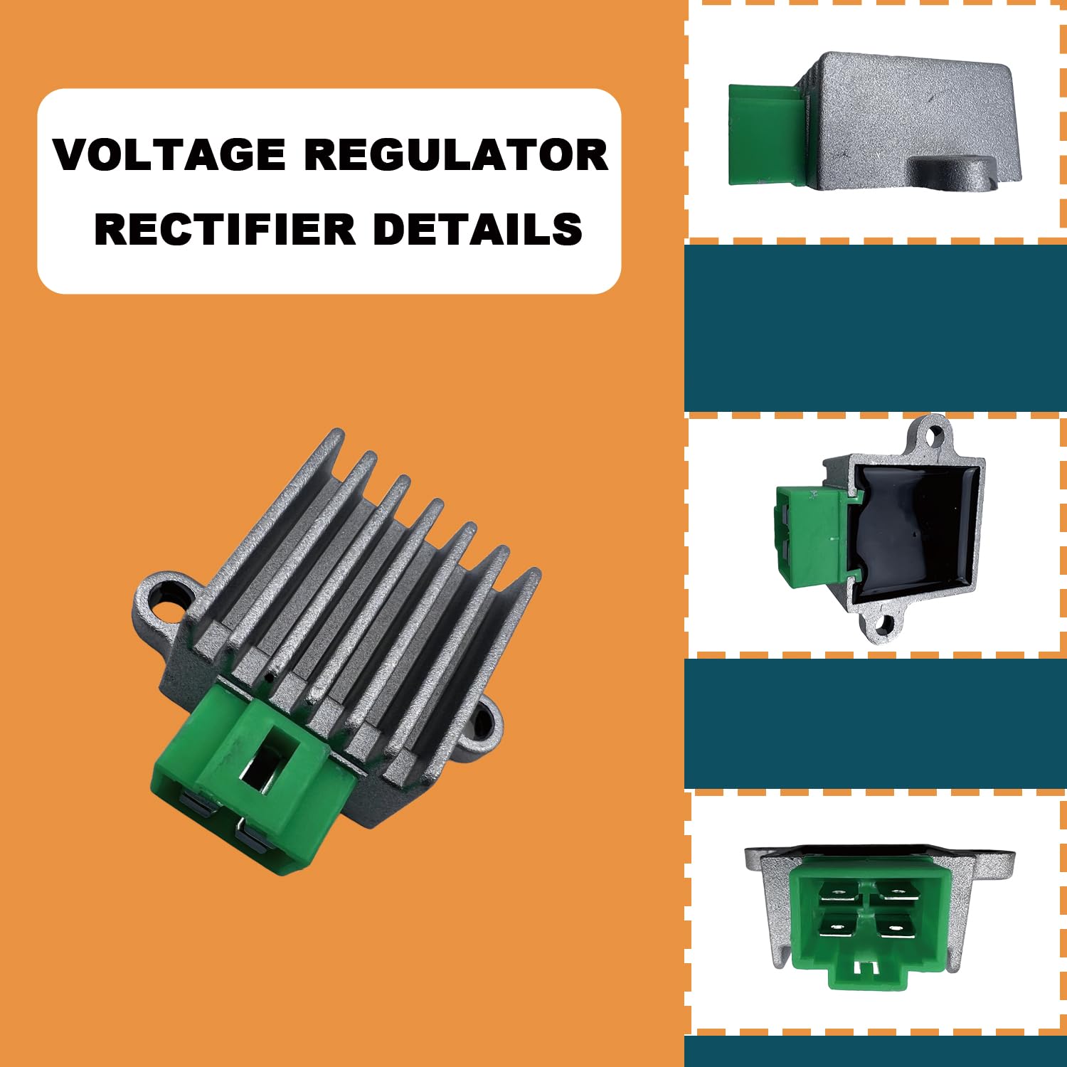 7PACK CDI Box Replace Part No. 0452187 0451018 Fit for Polaris Sportsman 90 Carb 2003-2006 with Ignition Coil Rectifier Starter Relay Solenoid Ignition Key Fuel Filter and Spark Plug