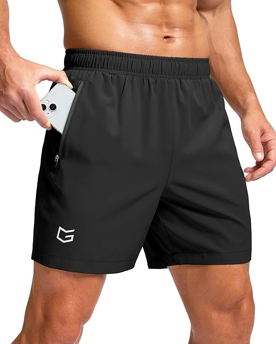 G Gradual Men's Athletic Running Shorts with Zipper Pockets Quick Dry 7"/ 5"/ 9" Workout Gym Shorts for Basketball Hiking