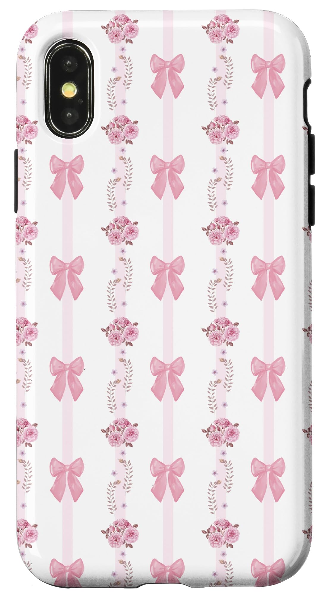 Coquette Pink Bows and Roses Case for iPhone X/XS