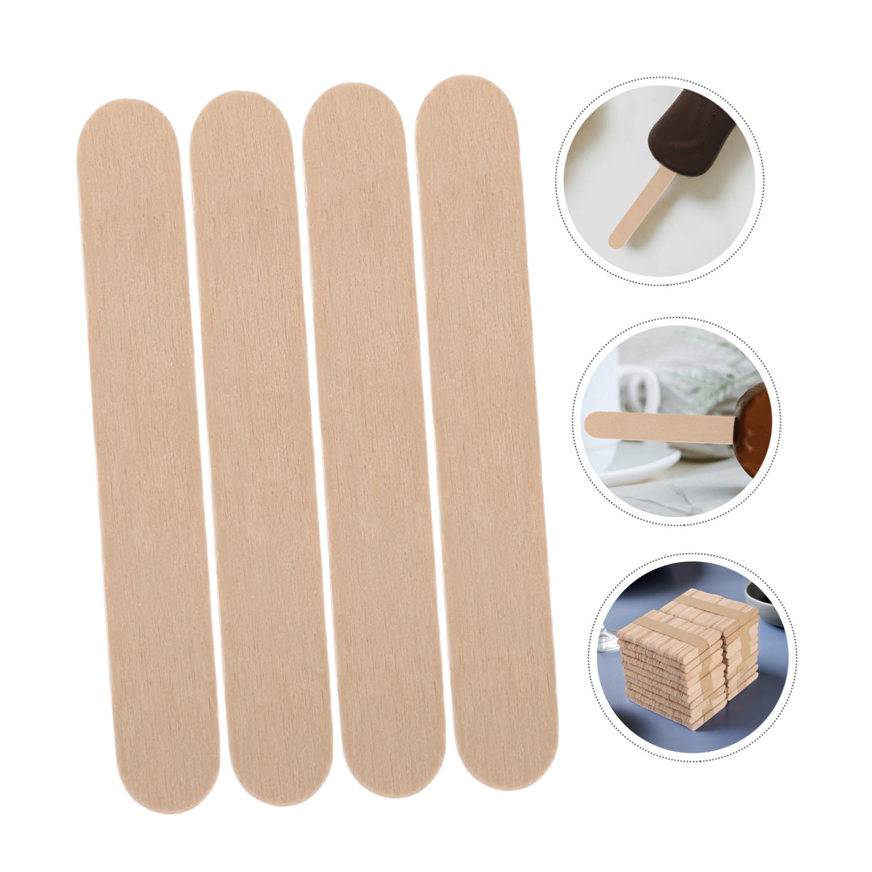 Homoyoyo 1000pièces Bâtonnets Bois pour Loisirs Créatifs Décoration de Glaces et Autres Créations Artistiques Fournitures Naturelles pour DIY et Activités Manuelles