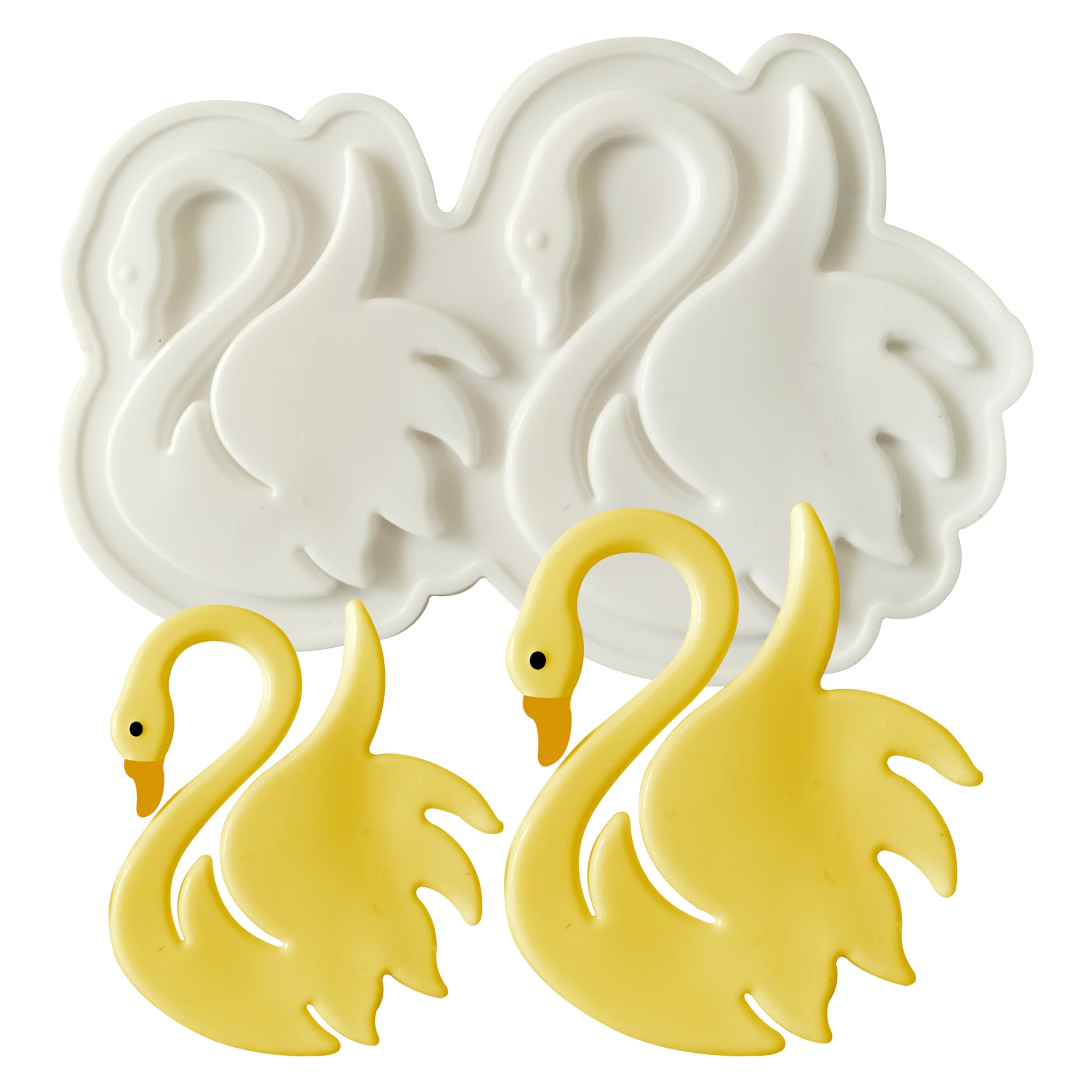 MoldBerry Garnising Mold Making swan Shape Silicone Garnish Mold Chocolate Mould Candy, Crayons, Fondant Resin Cake Decoration Tools for DIY Dessert Decoration Garnish (Pack of 1)