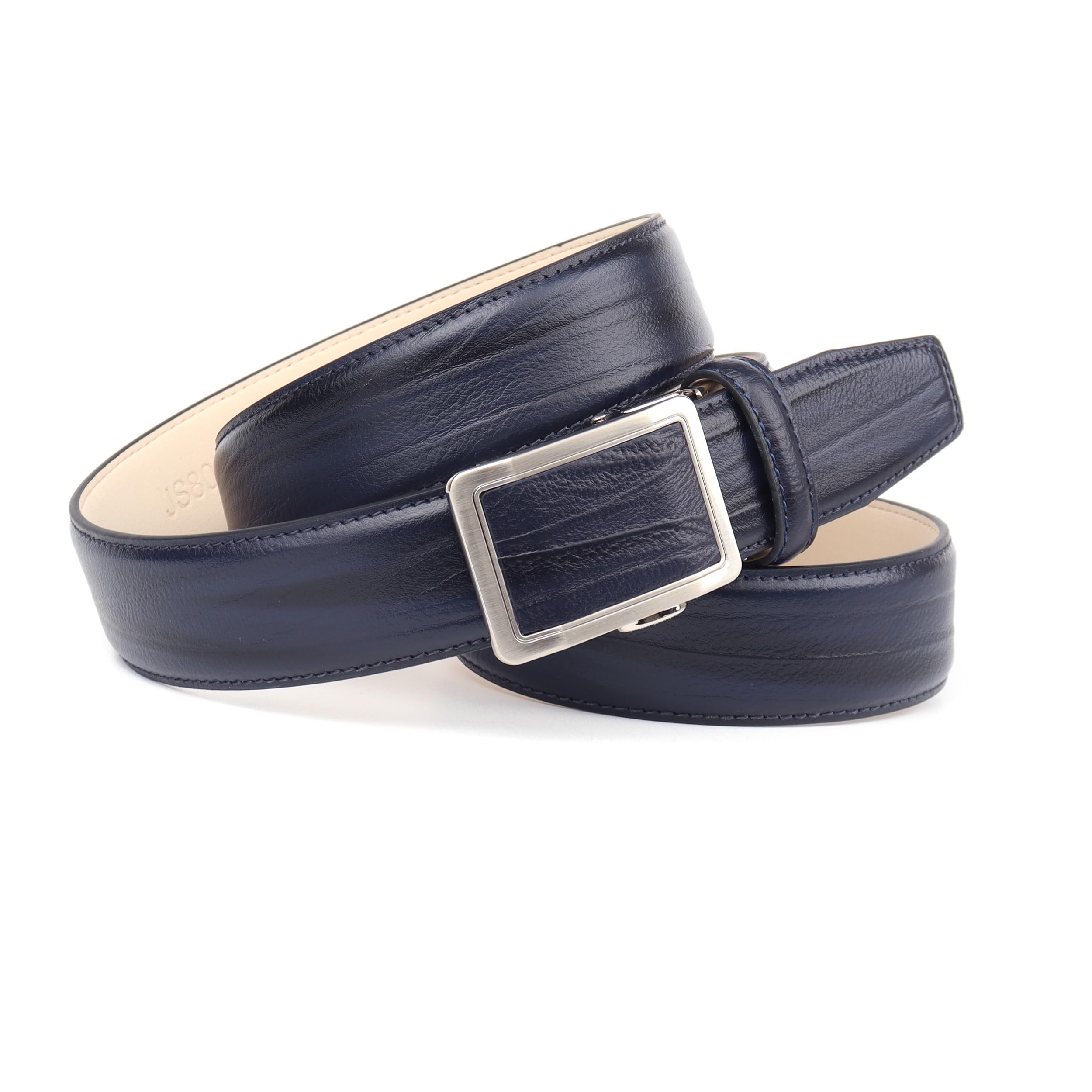 Anthoni Crown Herren Ledergürtel in Navy mit Automatikschließe, elegant & klassisch Modell 16JS80