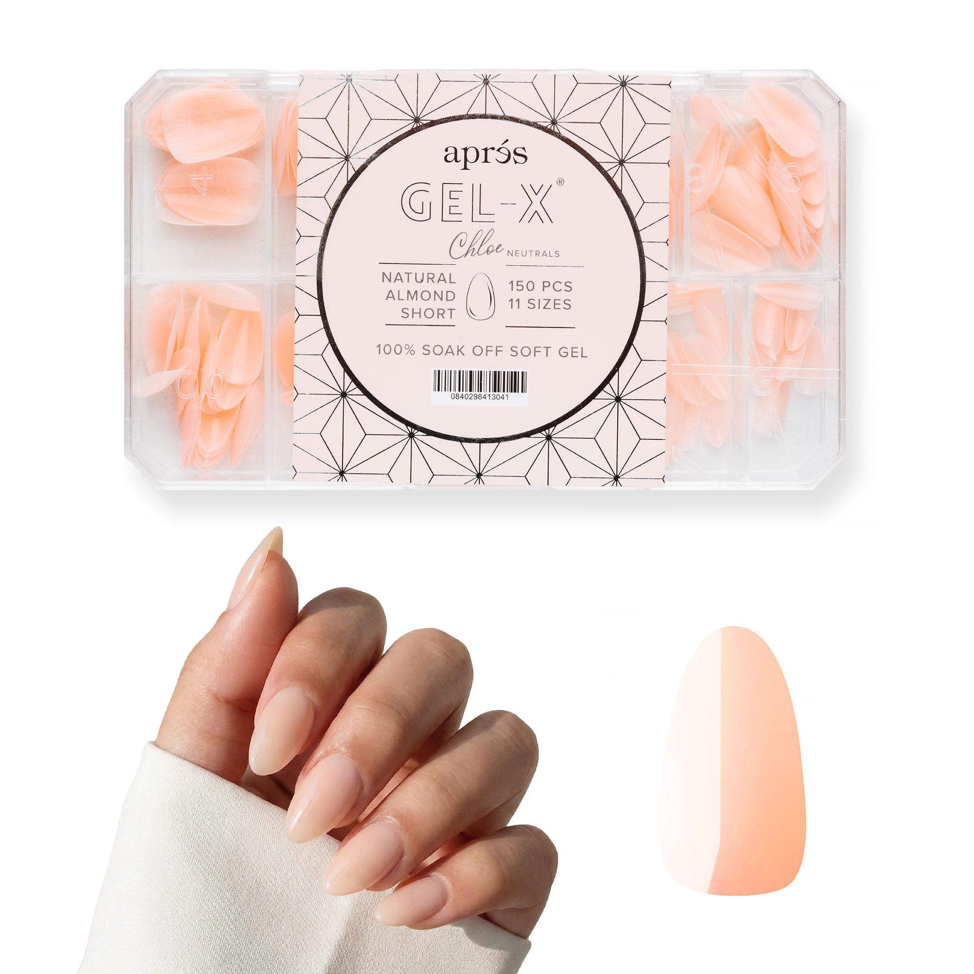 Amazon.com: Apres Neutrals Gel-X Chloe Box Of Nail Tips, 11 Sizes