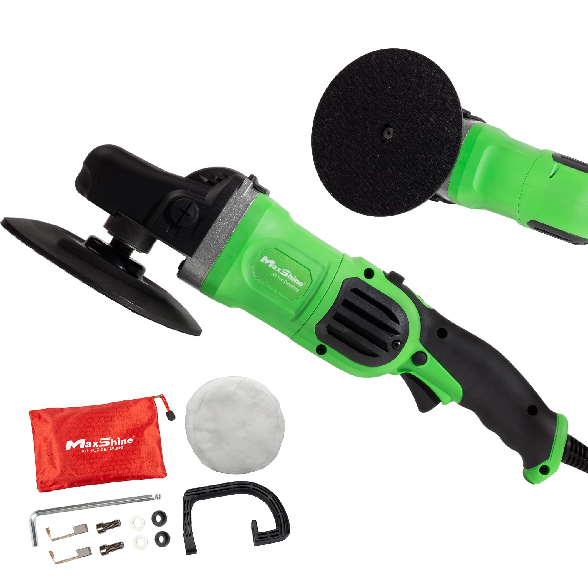 Maxshine 7" M1300 Pro Rotary Polisher - 1300W, 6-Speed, 5/8” Thread - Auto Detailing Tool for Paint Protection, Swirl & Scratch Repair, Buffing, Glossy Shine - Ideal for Cars, Trucks, SUVs