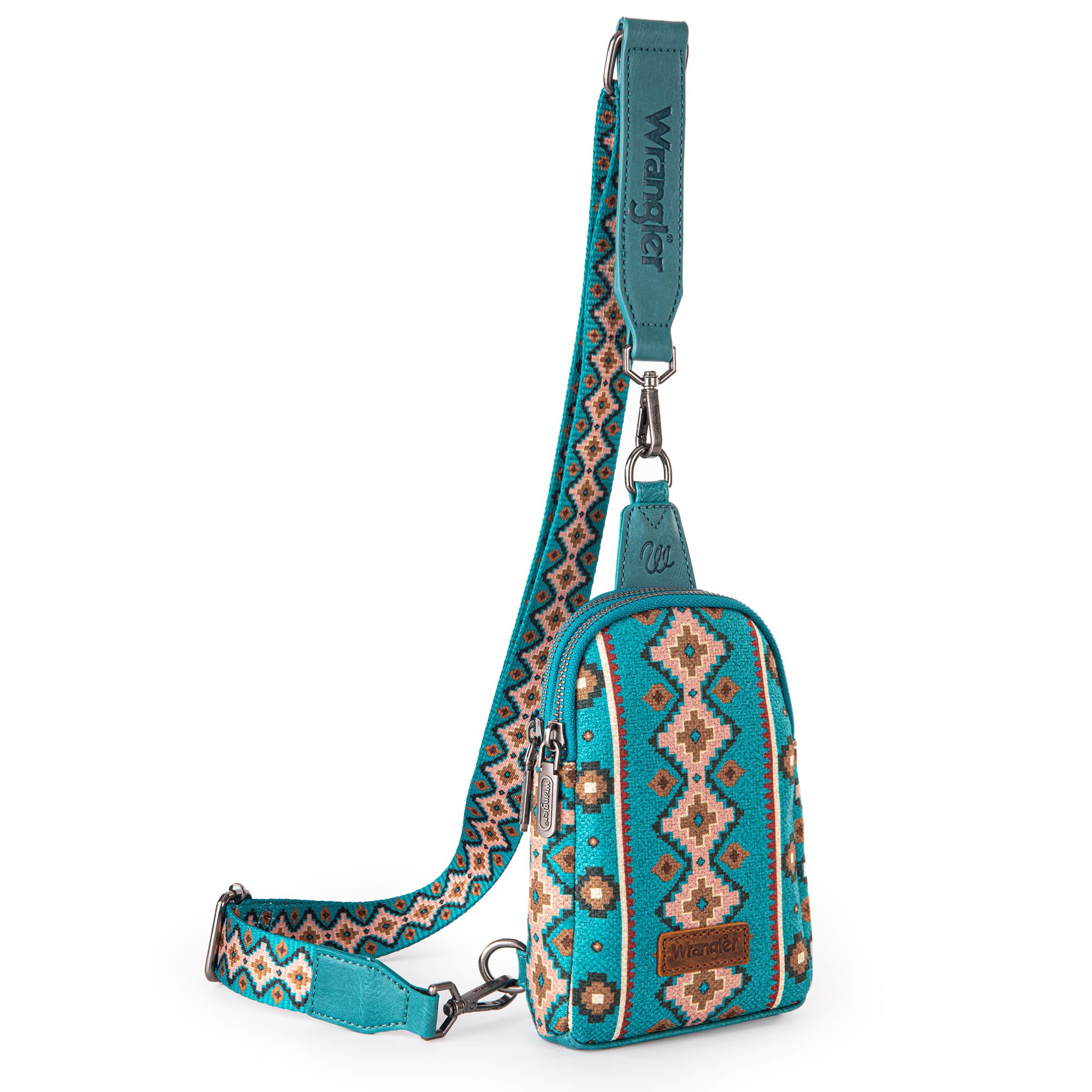 Wrangler Aztec Sling Bag - Southwest Crossbody Trendy Chest Bag