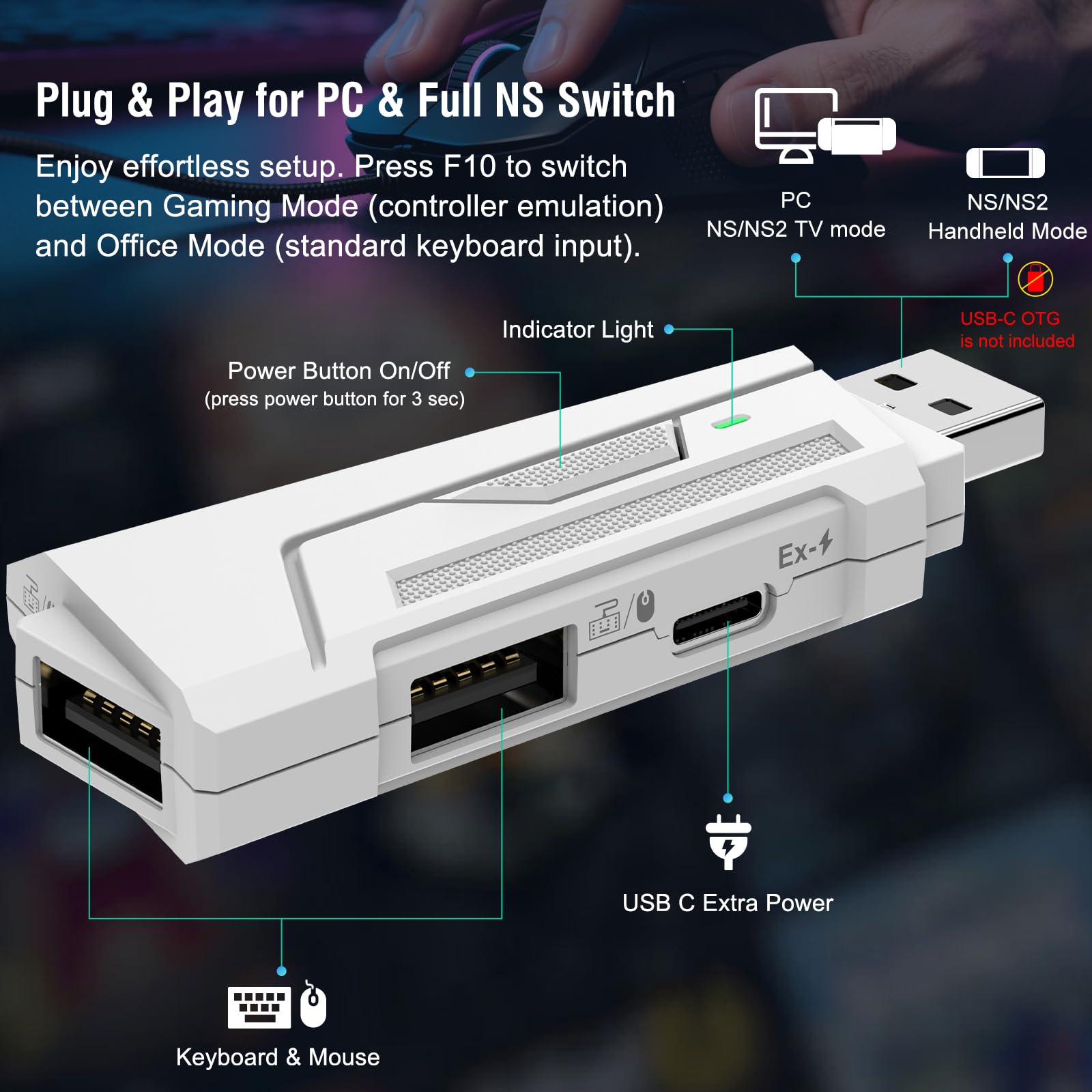 Joso AX200, KPC, funzione di ricarica dell'unità operativa, supporto associato, controllo di retromarcia, funzione di manovra intelligente, TPS, FPS, la versione perfetta di APEX, PUBG, gioco di