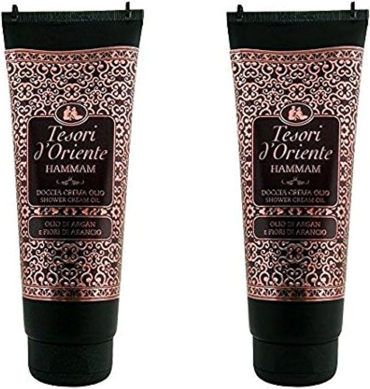 "Hammam" Shower Cream Oil with Argan Oil and Orange Blossom 8.45 Fluid Ounce (250ml) Packages (Pack of 2) [ Italian Import ]