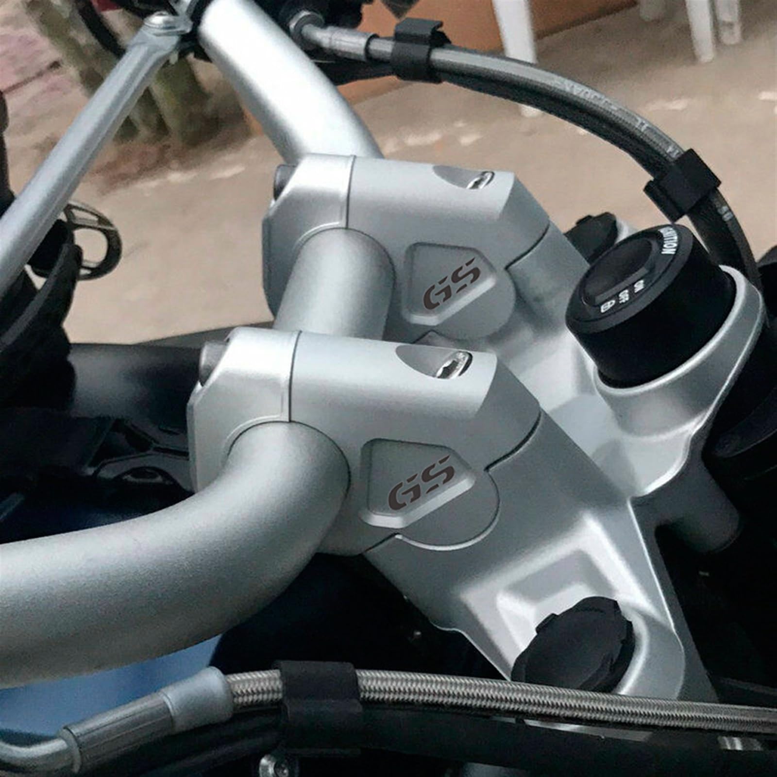 rehausseur de guidon Pour B&MW R1200GS LC Adventure R1250GS ADV S1000XR R 1250 GS moto 32MM barre de poignée Riser pince étendre guidon adaptateur support (Color : With LOGO)