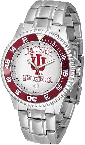 Vista 26 de SunTime Reloj de cuarzo de 1.575 in para hombre, correa de acero inoxidable de 0.787 in, esfera Gameday