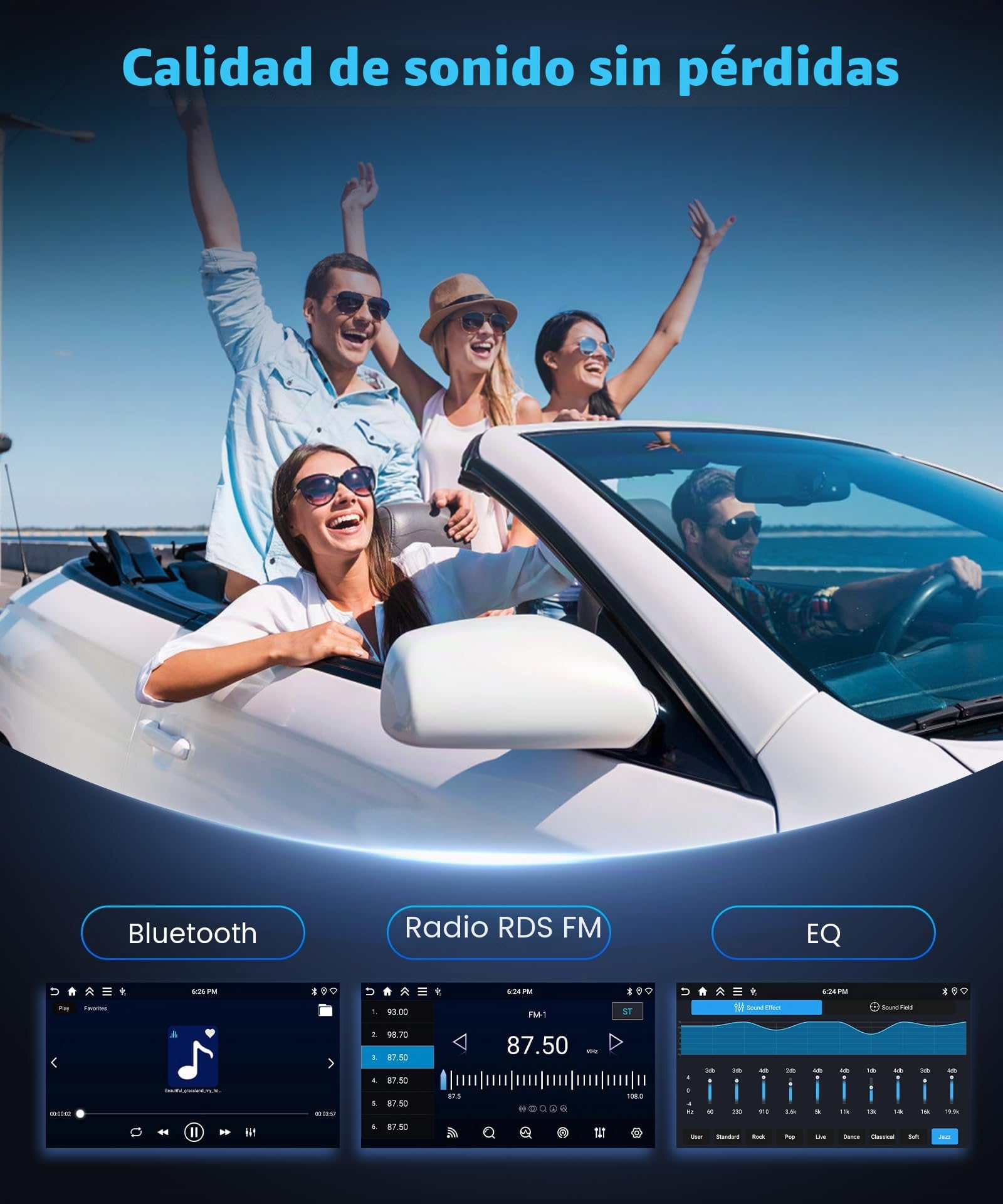 4+128G Android Radio Coche para Mitsubishi Outlander 2/Peugeot 4007/Citroen C-Crosser 9 Pulgadas IN-Cell Radio con Wireless Carplay Android Auto GPS Mirror Link Bluetooth WiFi/FM/RDS/EQ Cámara Trasera