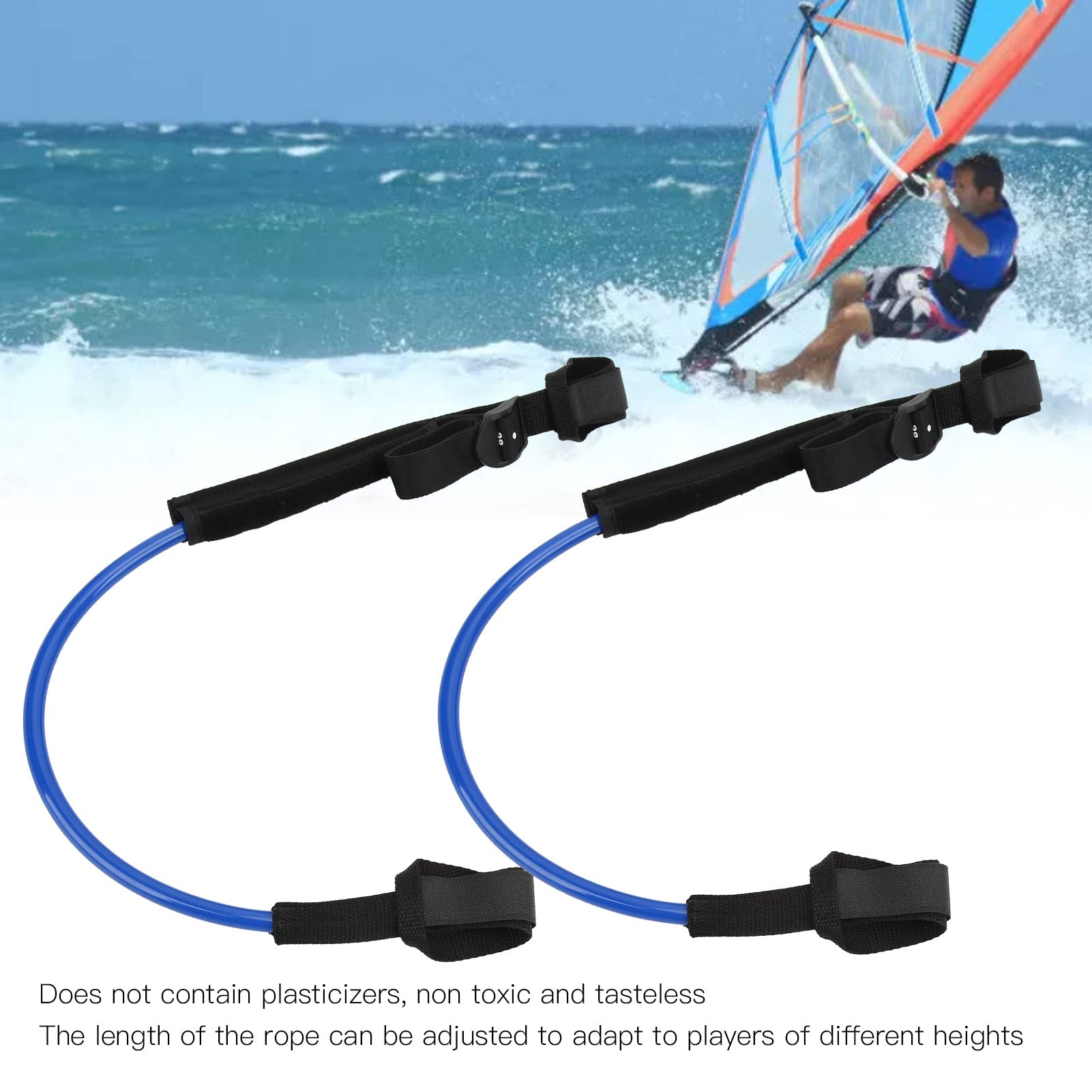 Correa de Surf Ajustable, Cuerda Duradera para Pierna Recta para Tabla de Surf de 22-28 Pulgadas para Entusiastas del Windsurf
