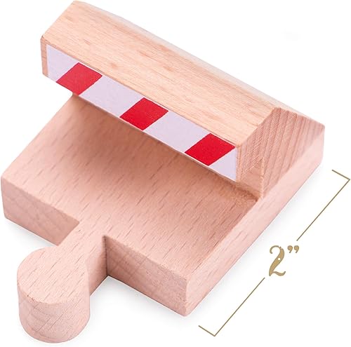 Miniatura 4 de Conductor Carl Paquetes de expansión de pistas de tren de madera, compatibles con la mayoría de las vías de tren, parachoques de pista, 1 unidad