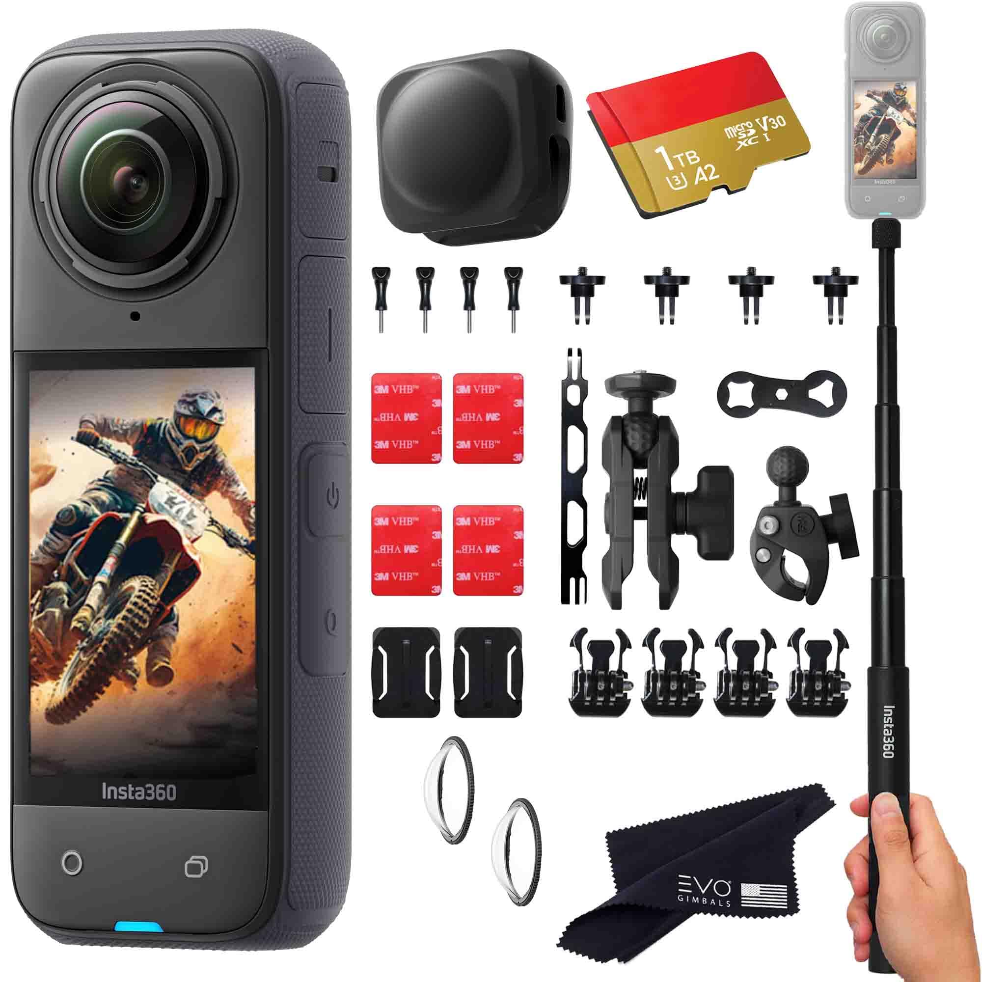 insta360 X4 Motorcycle Bundle- 8K Waterproof 360 Action Camera