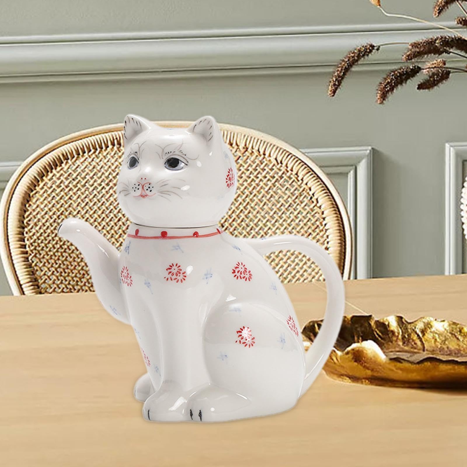 Amazon｜STARTIST かわいい猫のティーポット 猫の水差し 大容量 家庭用