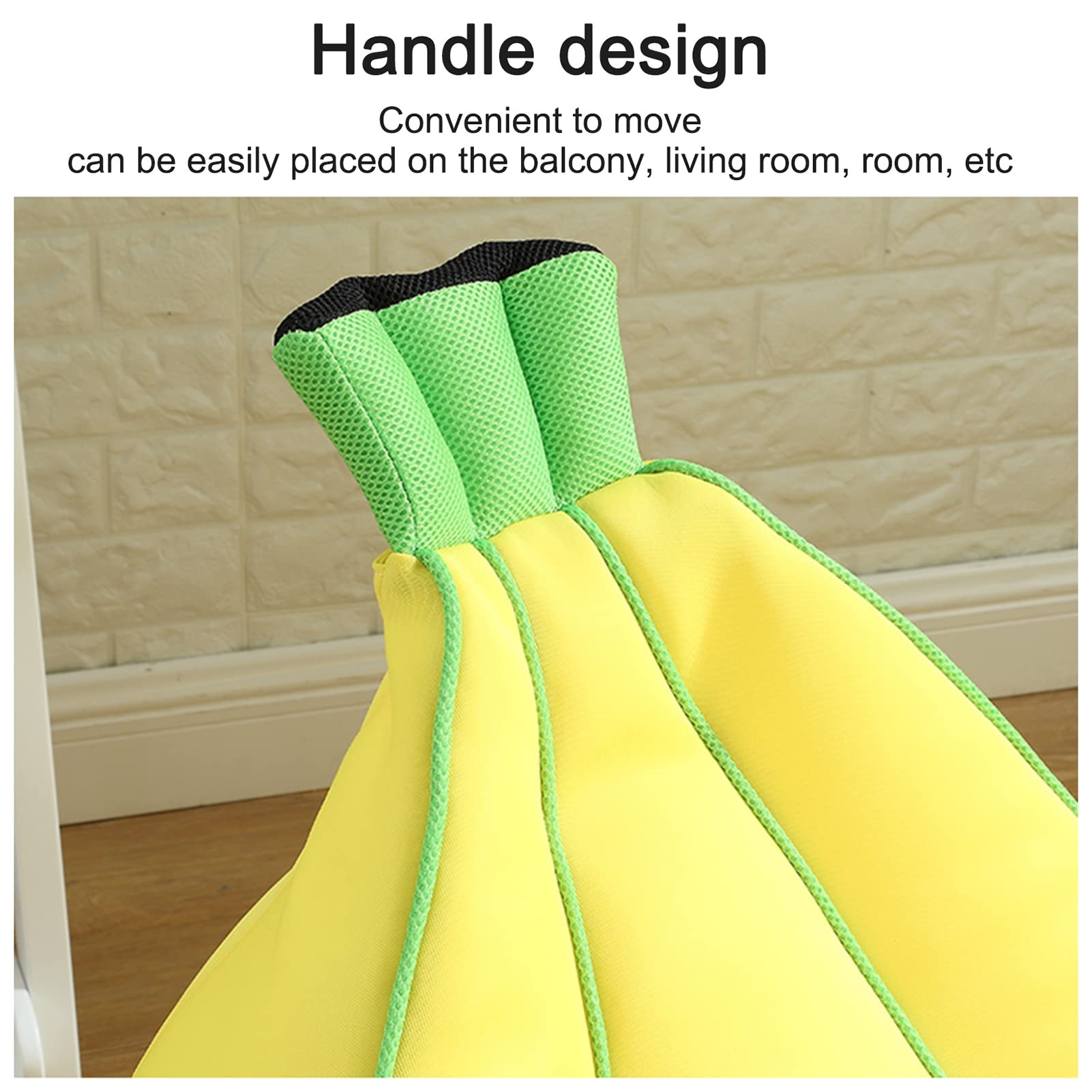 LDIW Lazy Sofa Sitzsackhülle Sitzsack- (Ohne Füllung) Banana Shape Shaped,für Gaming oder Entspannen - Indoor wie Outdoor Lounge Bean Bag für Kinder und Erwachsene,110 * 70 * 70cm