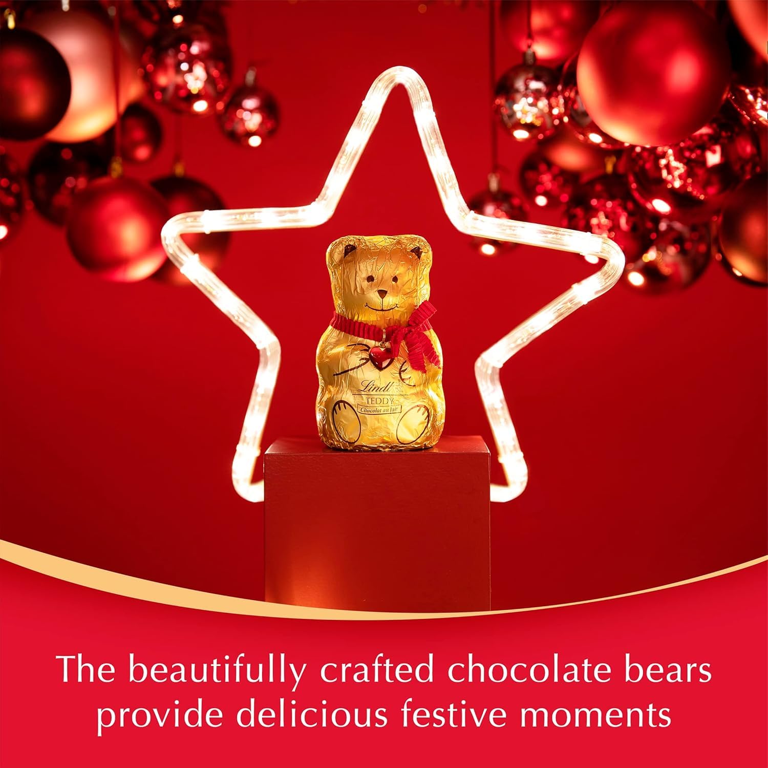 Gran Calendario de Adviento OSO TEDDY 2025 · Gran Formato 310 g · Incluye Tarjeta Personalizada Navidad Cia&Co · Surtido de Bombones y Figuras de Chocolate con Leche · Regalo Premium