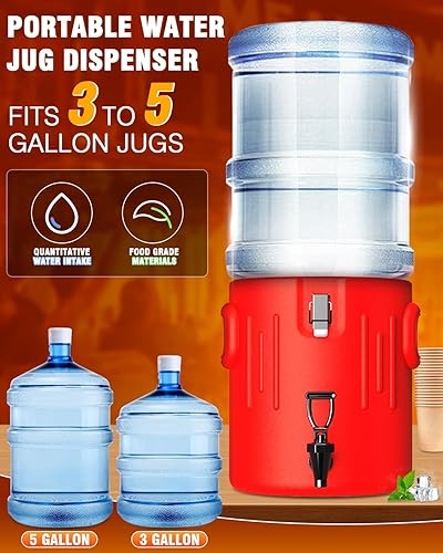 Miniatura 7 de Dispensador de bebidas aislado de 3.5 galones, dispensador de bebidas frías y calientes con interior de acero inoxidable 304 y boquilla, dispensador