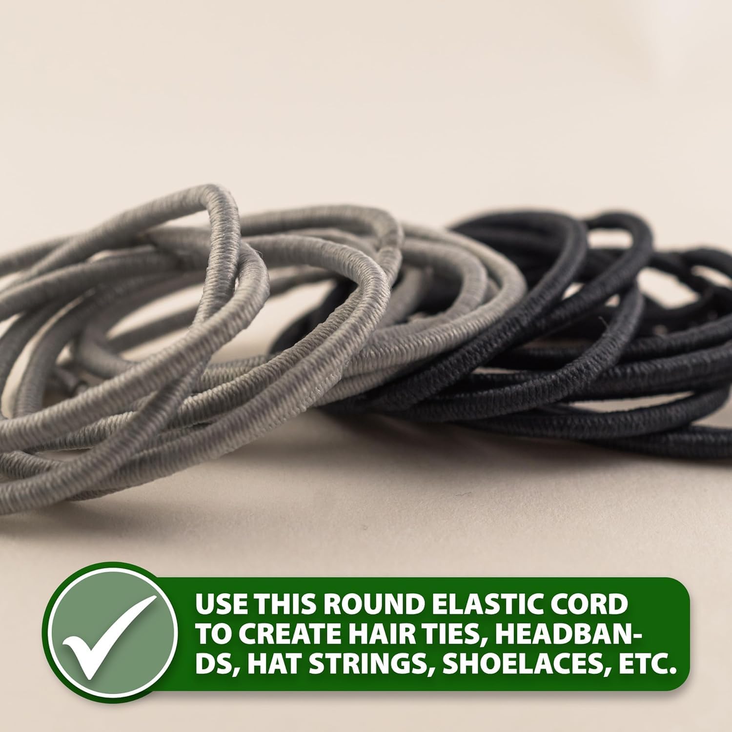 Mandala Crafts 1/5 Inch 5mm White Elastic Bungee Cords - 22 Yards Heavy-Duty Stretchy Shock Cord Rope for Kayak String, Tent Pole Cording Replacement, Outdoor, and DIY Projects