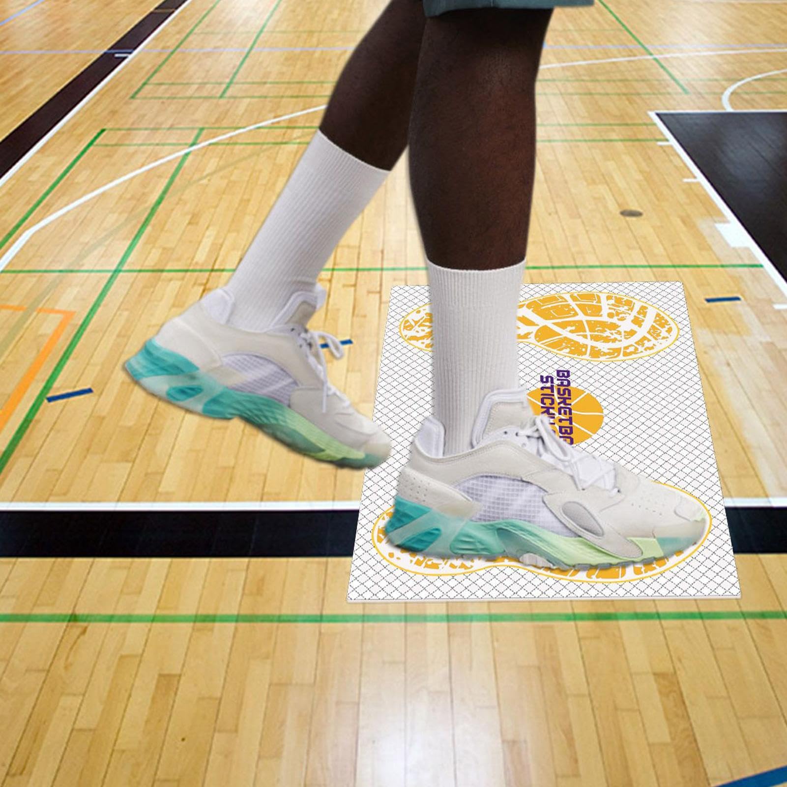 Tapis adhésif de basket-ball – Coussinet adhésif de traction portable, rehausseur de chaussures antidérapantes | Outil d'entraînement remplaçable, feuille de nettoyage pour chaussures de football et