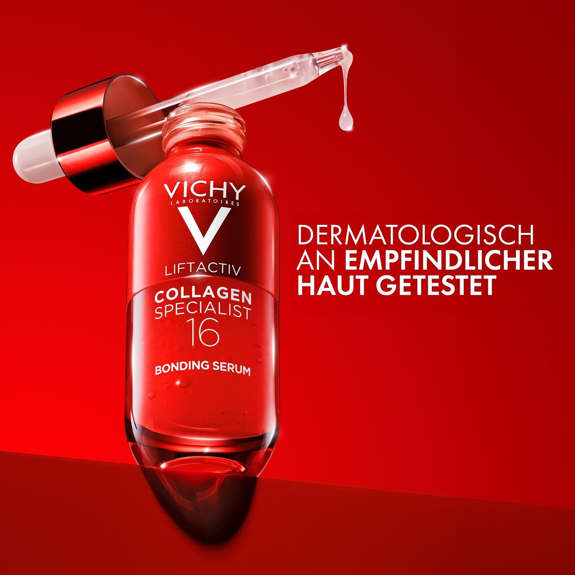 Vichy Liftactiv Collagen Specialist 16 Anti-Aging Bonding Serum, 30 ml | Für normale bis empfindliche Haut, Anti-Aging wirkung Serum, mit innovativer Co-Bonding-Technologie, Mit Kollagen-Peptiden