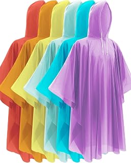 Hitituto Extra Long Adult Rain Ponchos with Hood - Durable Emergency Ponchos, 6/12/24 Family Packs for Survival Kits & Outdoor Use