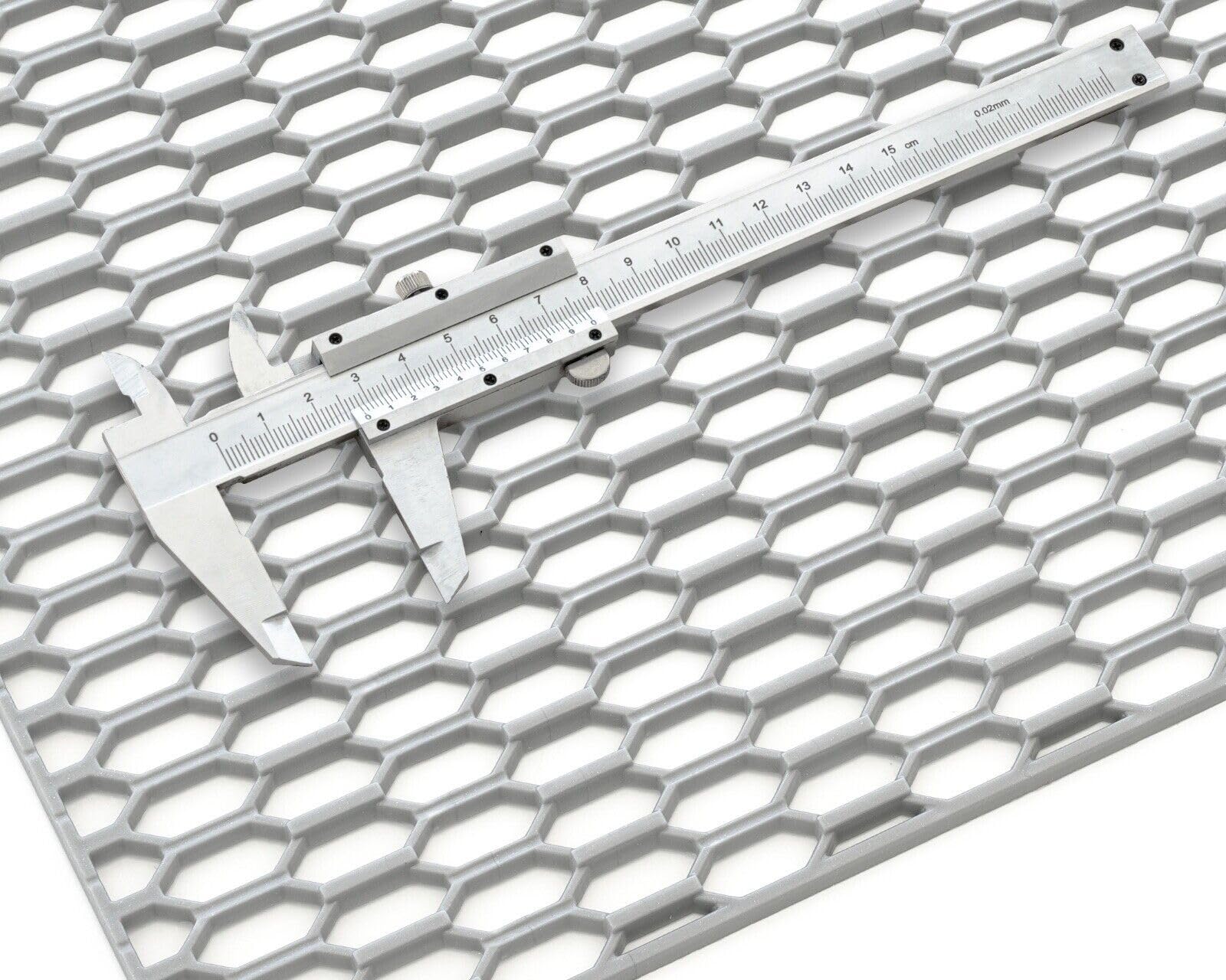 MR-Style Grande grille Racing Tuning 40 x 120 cm en plastique ABS nid d'abeille dans les couleurs RAL (gris RAL 9006)