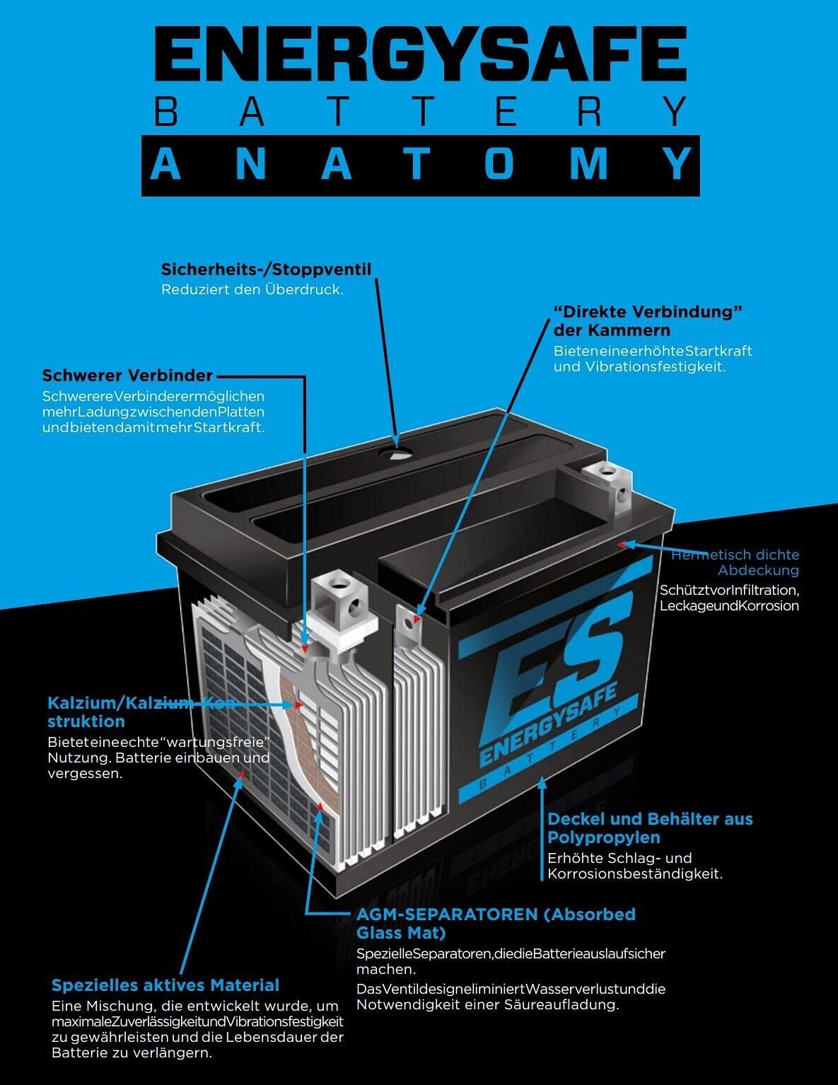 Batería Energysafe Estx12-Bs 12 V/10 Ah