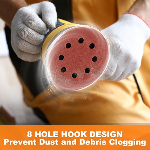 Miniatura 6 de 150 PCS Discos de Lijado de 5 Pulgadas, Almohadillas Premium para Lijadora Orbital en 9 Granos Diferentes - 40 80 120 180 240 320 400 600 800 Grano