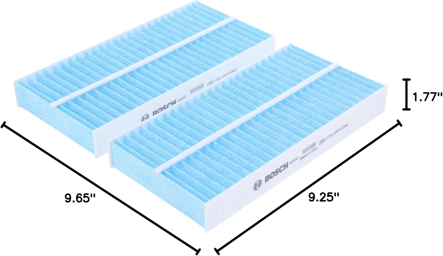 BOSCH 6003C HEPA Cabin Air Filter - Compatible with Select Acura EL, RSX; Honda Civic, CR-V, Element (Pack of 3)