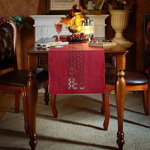 Miniatura 4 de ARTABLE Camino de mesa rectangular de tela para el hogar, jardín, con borde bien recortado para pícnics, interiores y exteriores, comedor, mesas