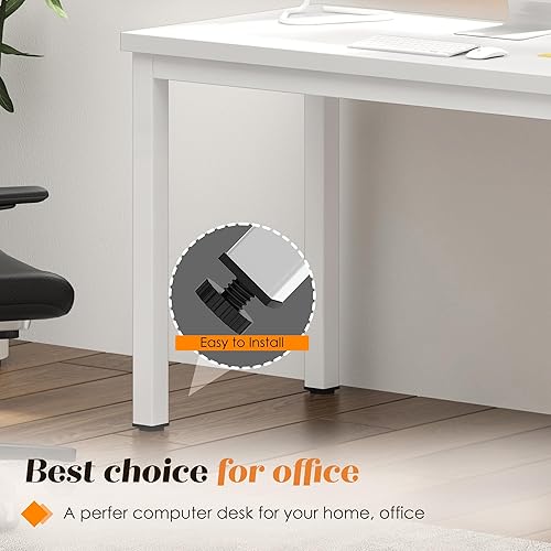 Miniatura 37 de Need Mesa pequeña - Escritorio de estudio de 31.5 pulgadas para espacios estrechos, estación de trabajo de estudio resistente y resistente para