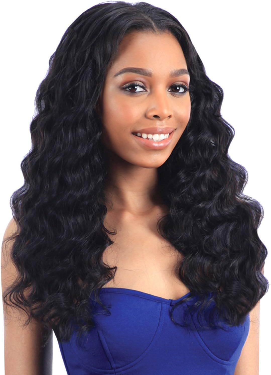 MULTI-PACK DEALS! Saga Human Hair Crochet Braids Standard Type Loose Deep (14", 2 PACKS - COLOR 1B)