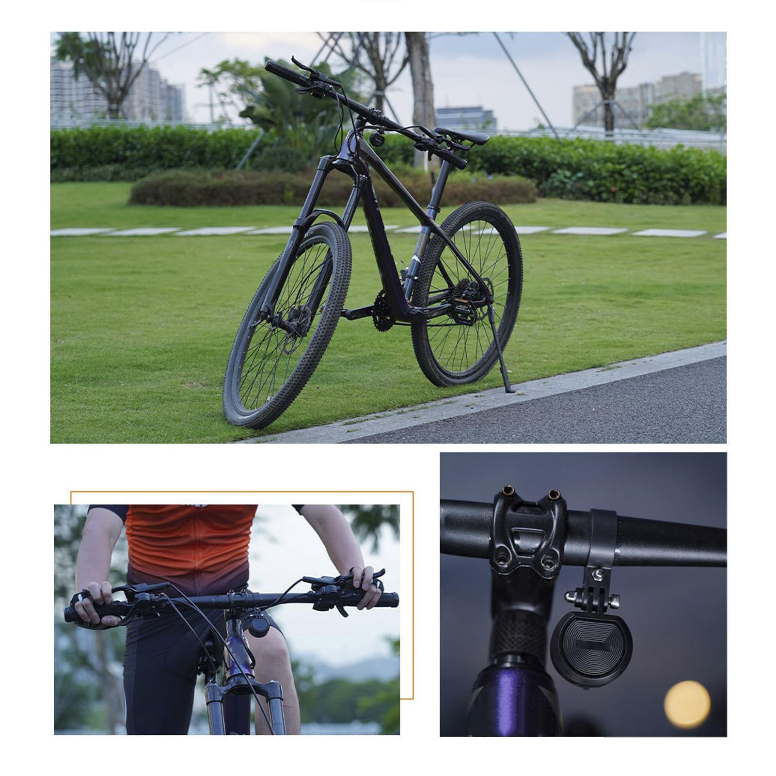 Clacson Elettrico per Bicicletta con Telecomando, 80-130 dB, Ricaricabile 300mAh, Impermeabile IPX6, Allarme Antifurto, Installazione Rapida