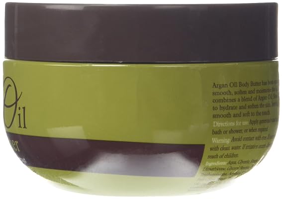 Argan Oil Hydrating Nourishing Cleansing Body Butter With Argan Oil (Nourishes and Hydrates Leaving Skin Smooth and Healthy) 8.5 oz