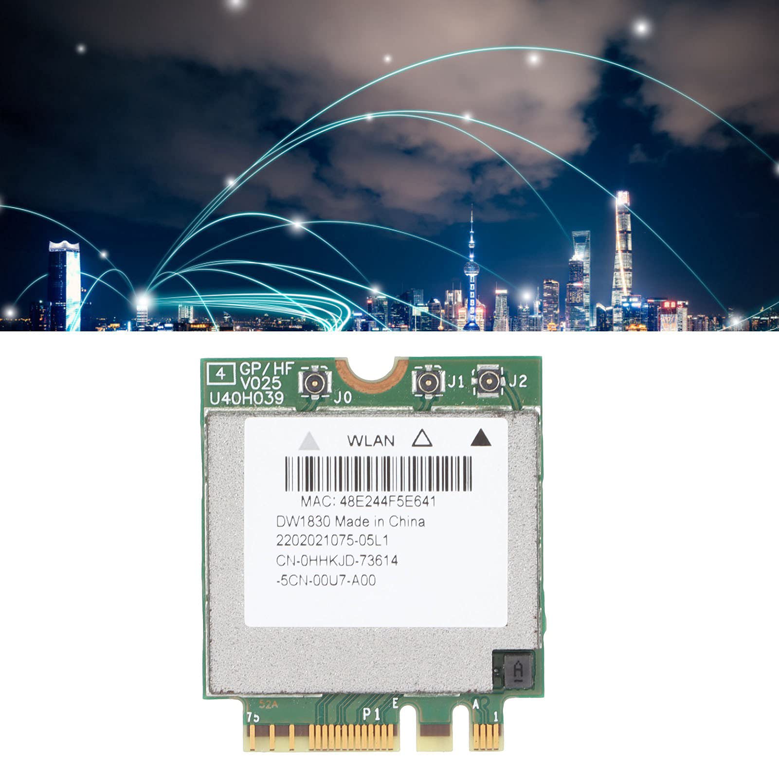 Scheda WiFi, DW1830 BCM943602BAED Scheda di Rete Wireless Dual Band, NGFF M.2 802.11a/b/g/n/AC Adattatore di Rete Bluetooth 4.0 per/OS X/Linux