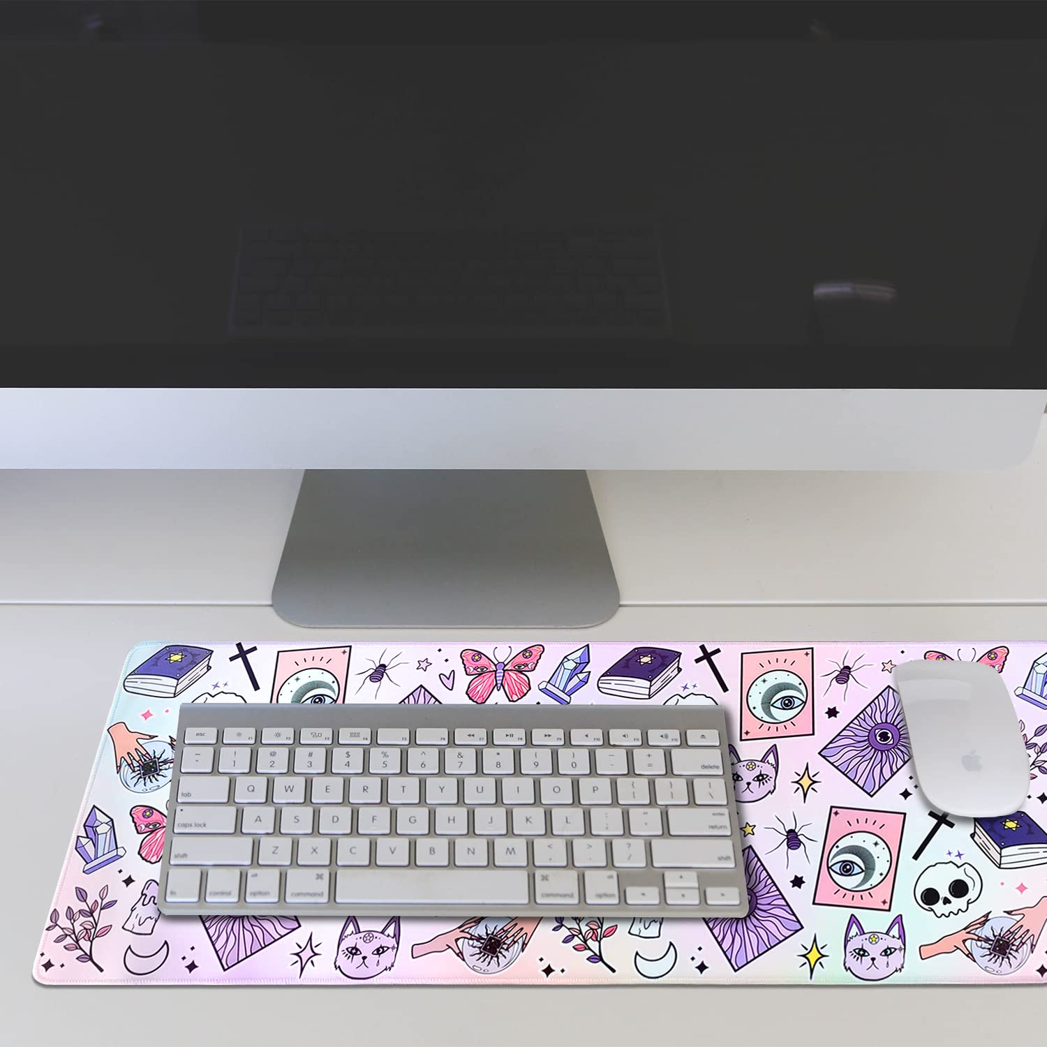 Kawaii Bear XL Gaming Mouse Pad & Desk Mat - 31.5x11.8 In, Aesthetic B - View #5