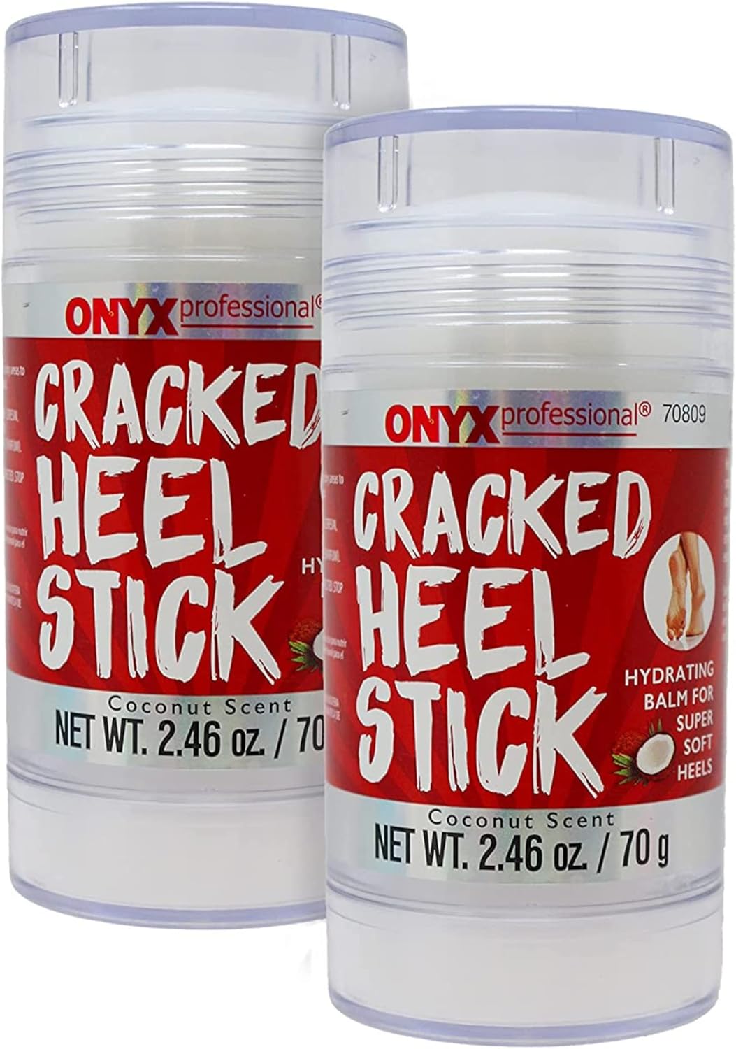 Onyx Professional Cracked Heel Stick 2 Pack, Treatment Balm for Dry