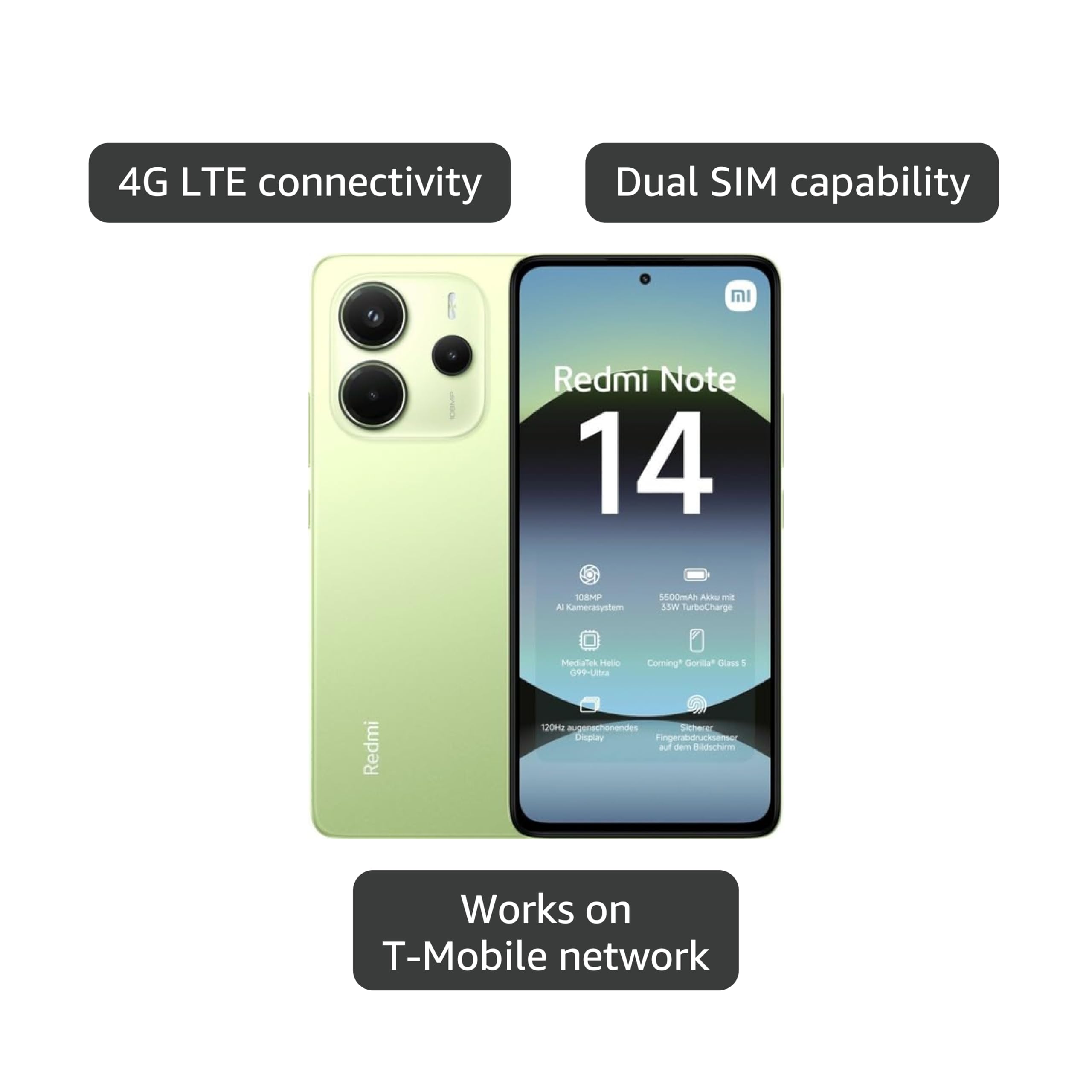 Amazon.com: Xiaomi Redmi Note 14 4G LTE (for Tmobile Mint Tello